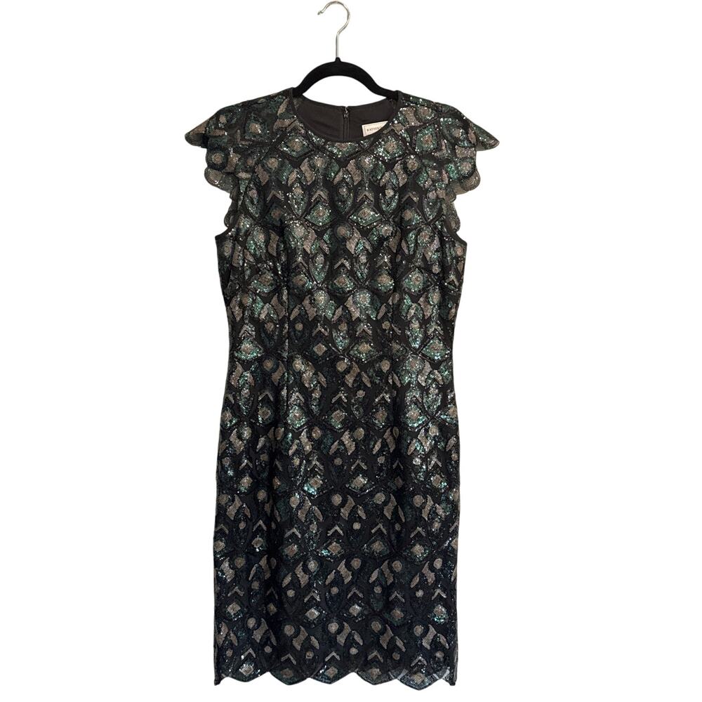 Katherine Kelly Geometric Sequin Dress